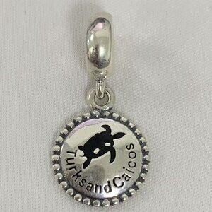 Pandora Exclusive Turks & Caicos Travel Dangle Charm, S925 Silver Jewelry